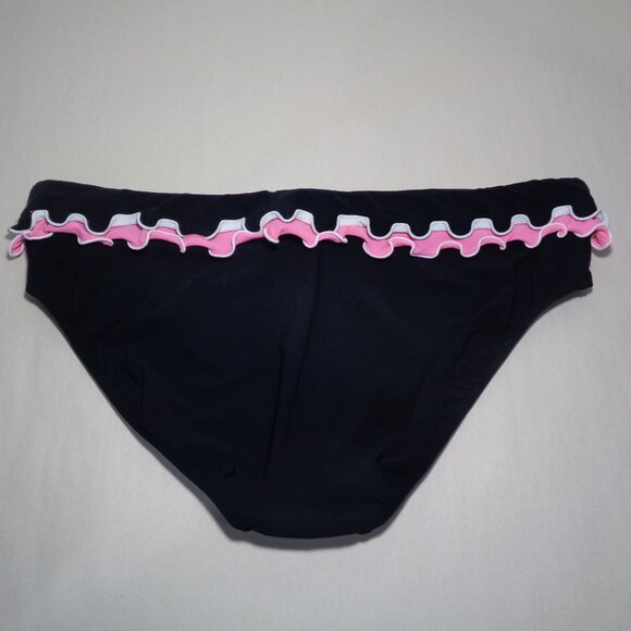 Profile by Gottex by Size 14 / RUFFLE BANDED  / Black / New Bikini Bottom - Picture 5 of 15
